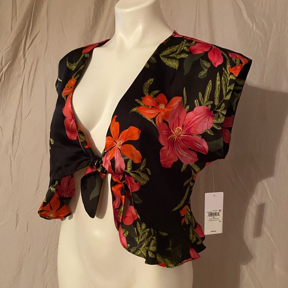 GUESS silky open  crop top - Picture 3 of 5